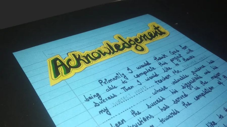 acknowledgement怎么寫
