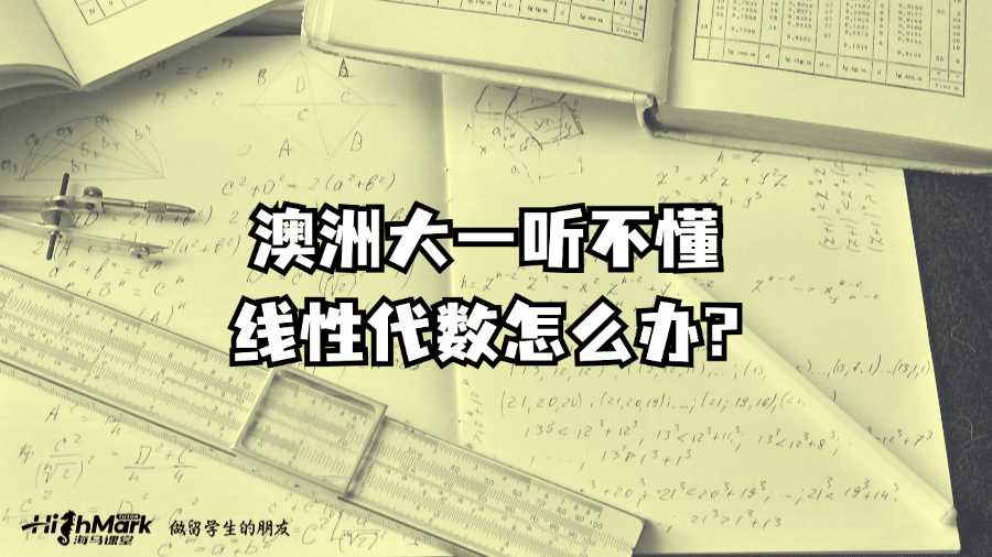 澳洲大一聽不懂線性代數(shù)怎么辦?